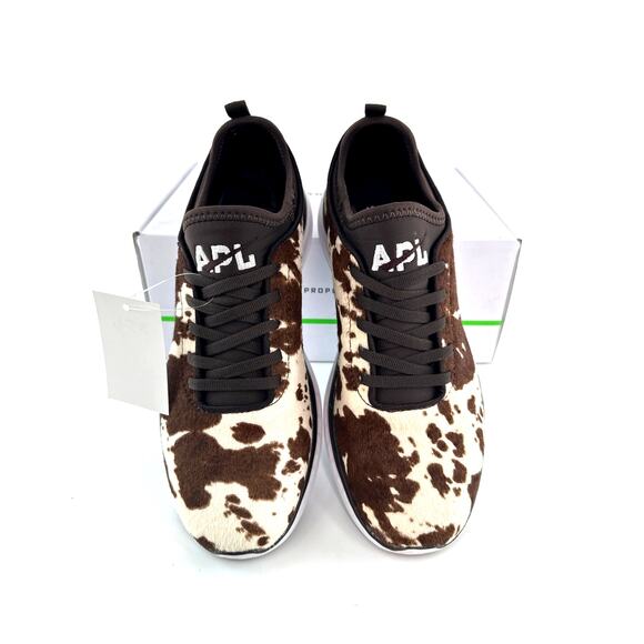 APL Women's Deep Brown White Cow Iconic Phantom Sneakers Size 8 - Picture 6 of 11